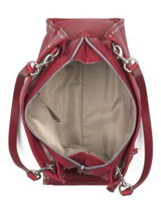 American Leather Co. Lenox Triple Entry Leather Satchel  AMERICAN LEATHER CO. Leather Lenox Studded Triple Entry Satchel